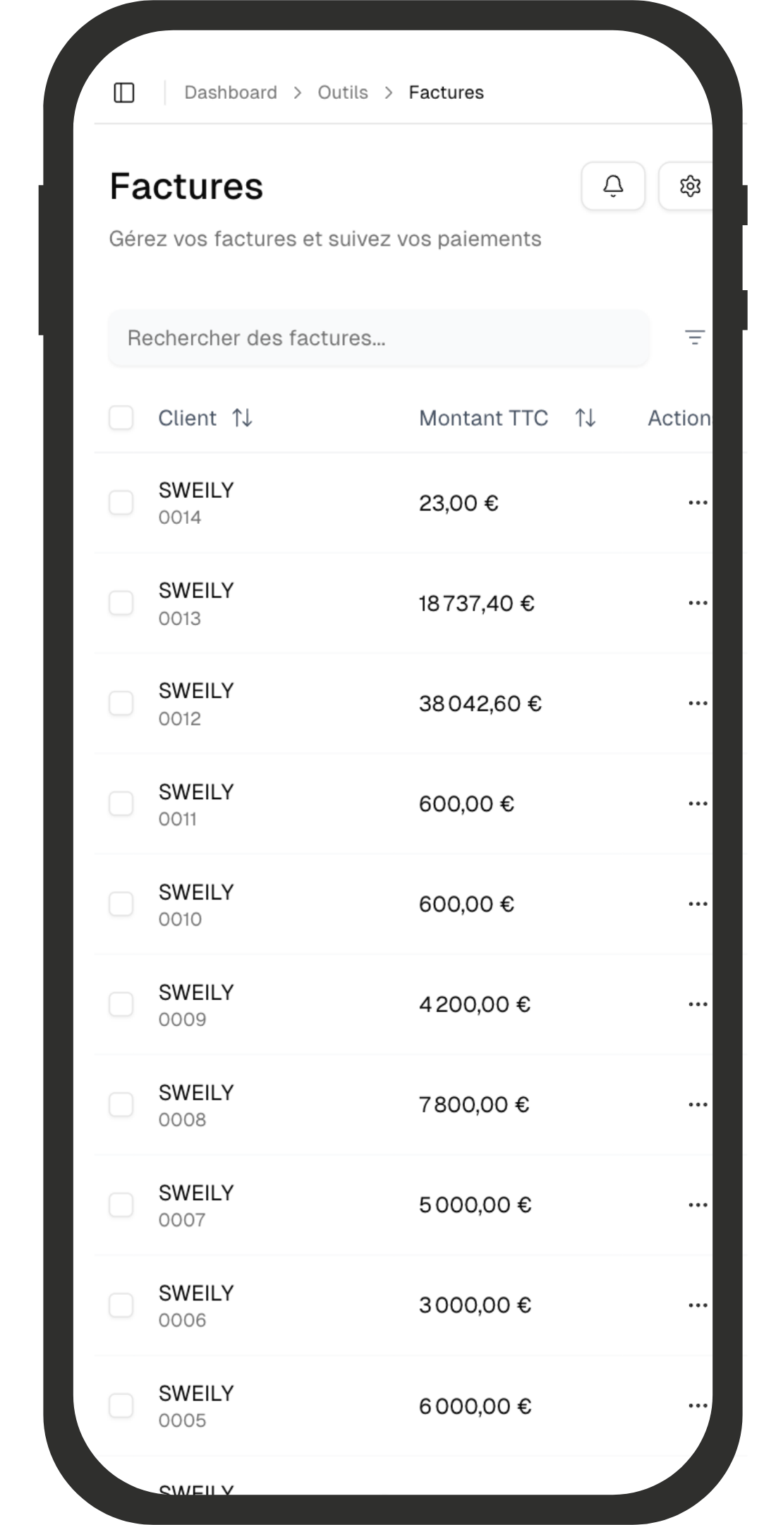 Application mobile Newbi