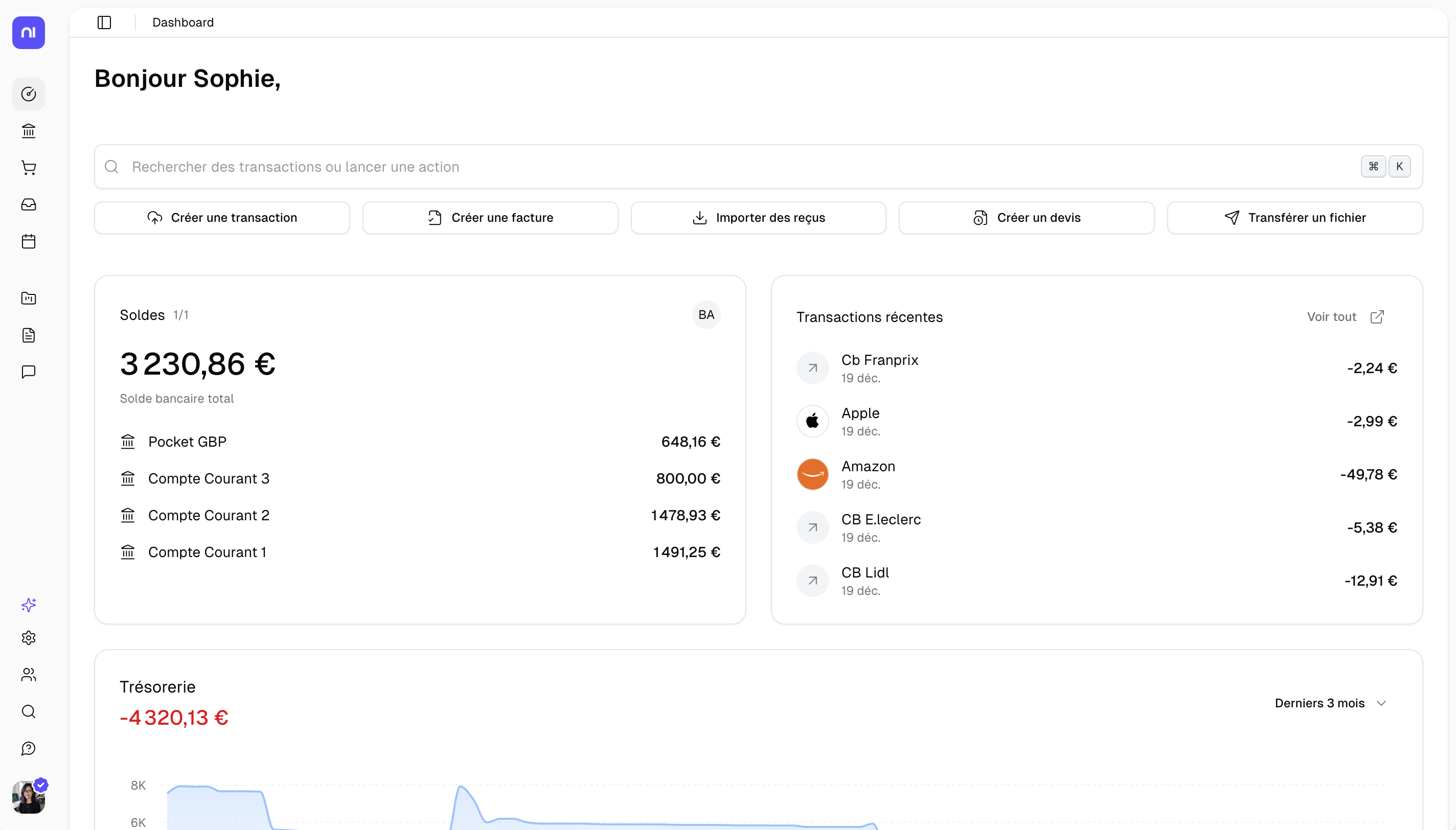 Gestion des dépenses newbi
